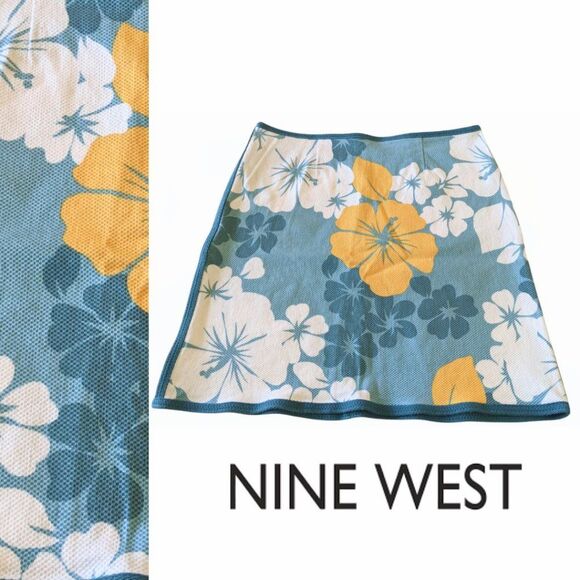 Nine West Floral Mod Mini Skirt, size 2 - Picture 1 of 4